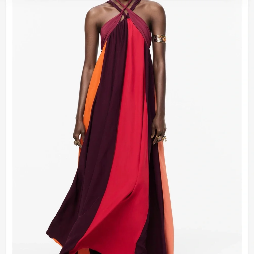 Zara Pleated Dress Limited Edition Sz.Large NWT - Picture 11 of 13